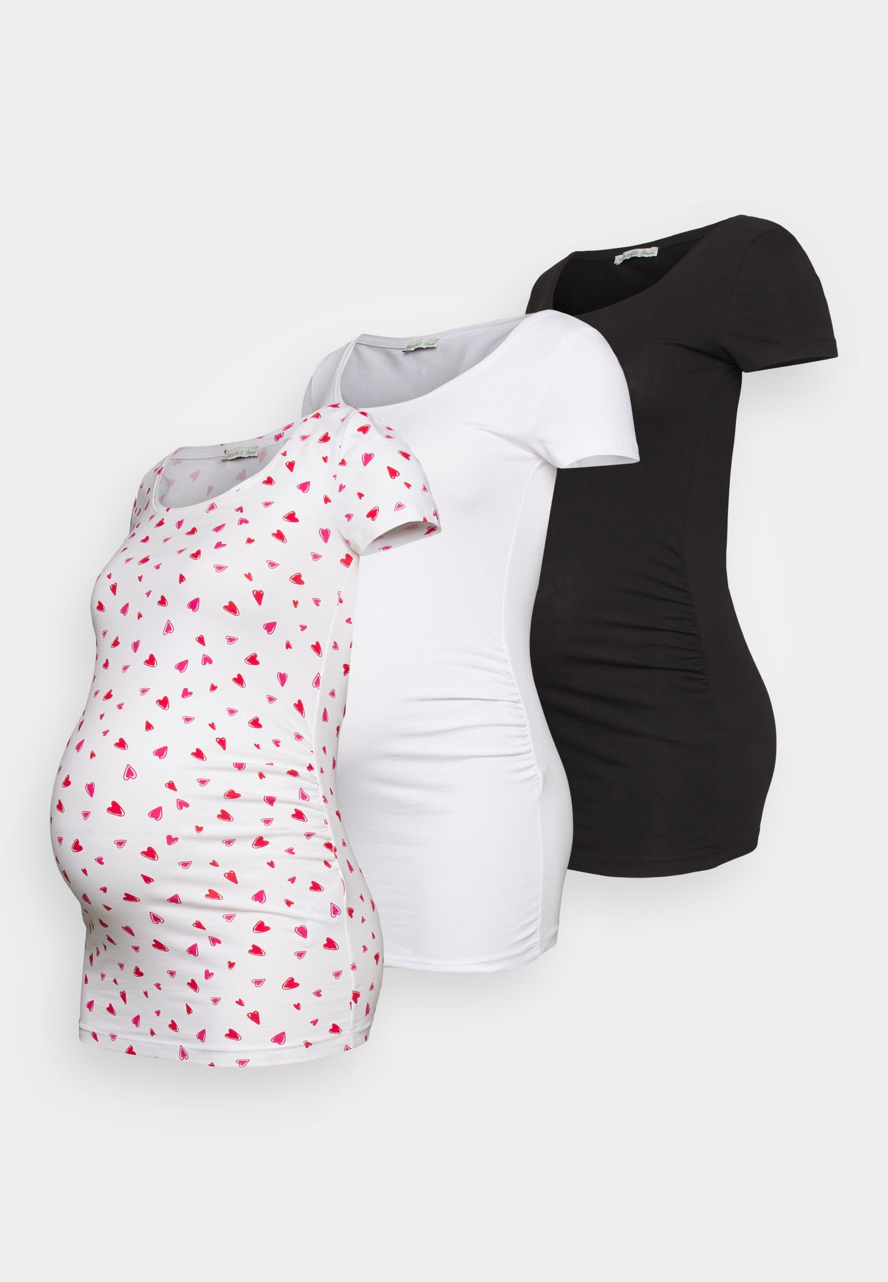  3Pack - Print T-Shirt - White/White /Black