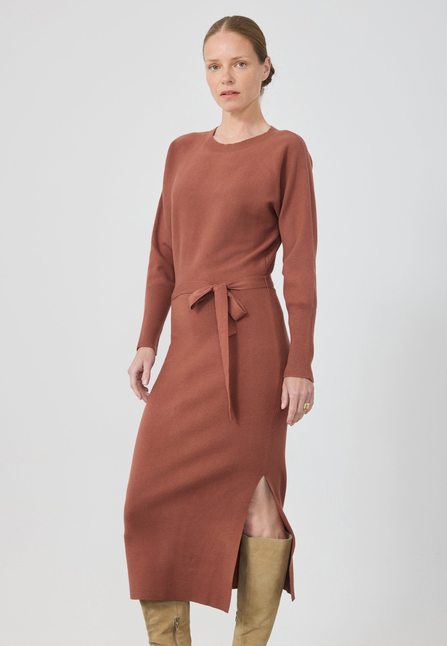 Anna Field Jumper Dress - Rust