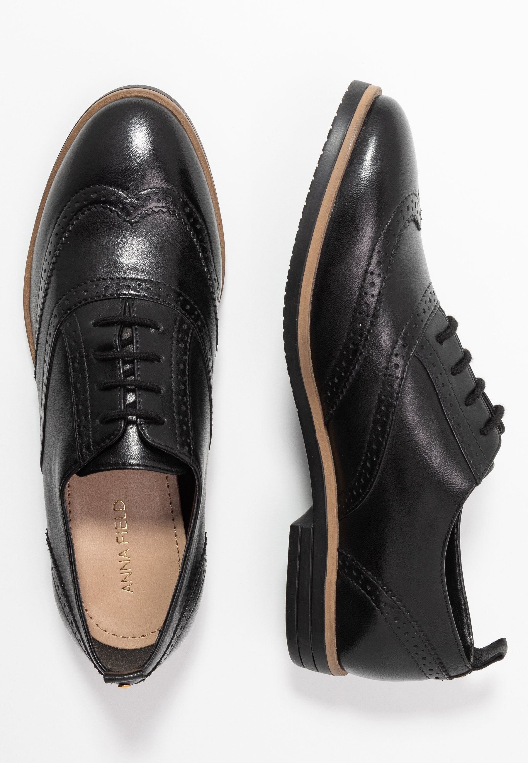 Anna Field Leather- Lace-Ups - Black