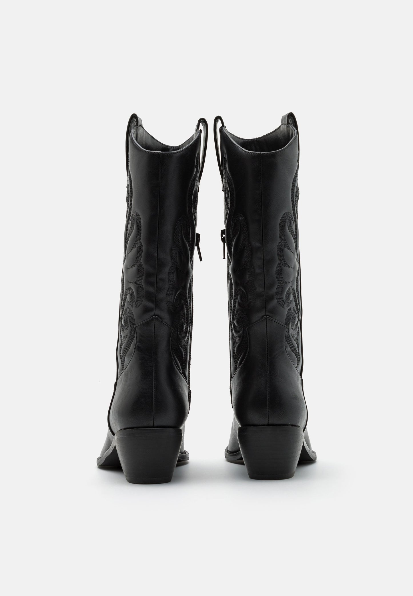 Anna Field Cowboy/Biker Boots - Black