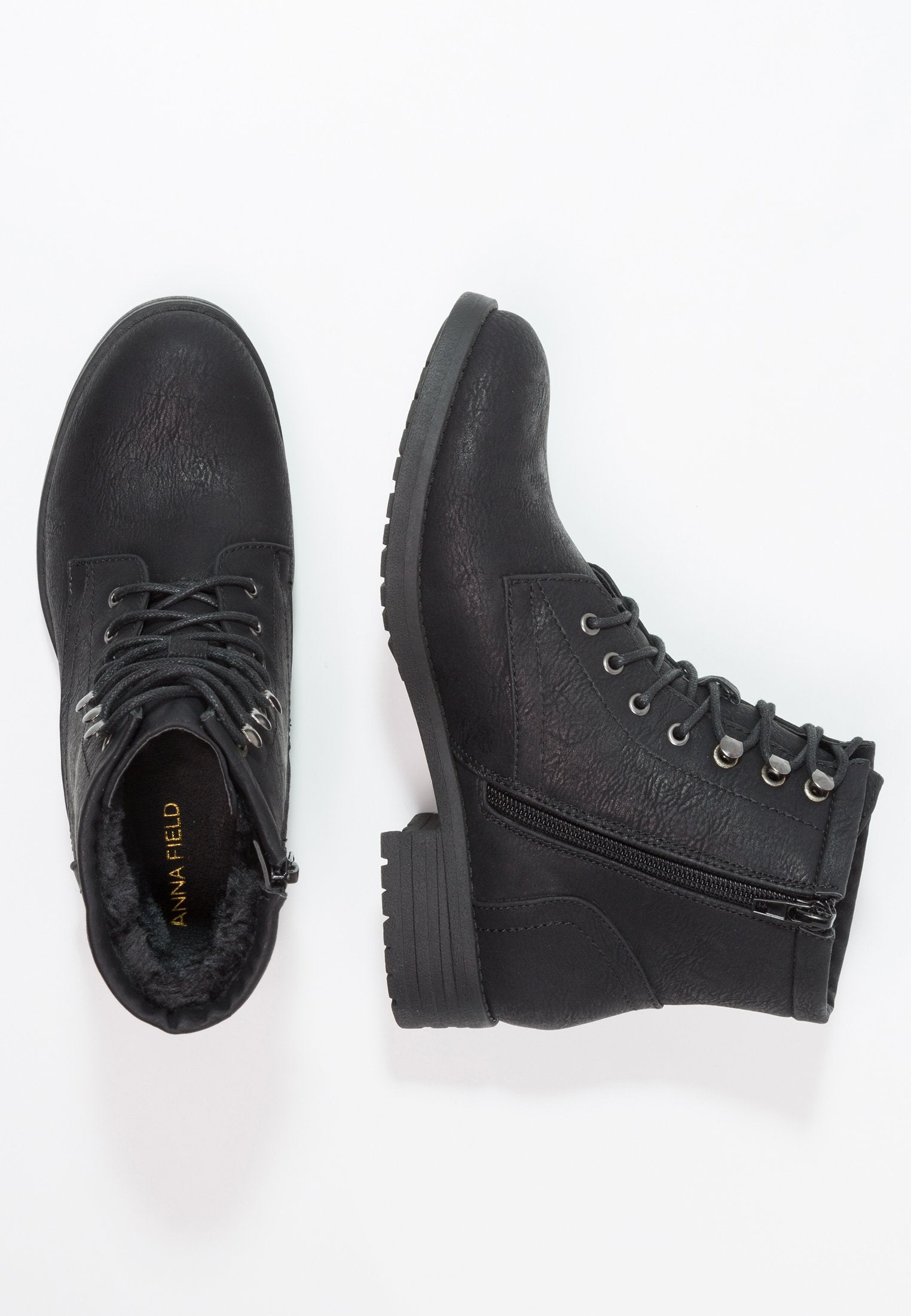 Anna Field Winter Boot - Lace-Up Ankle Boots - Black