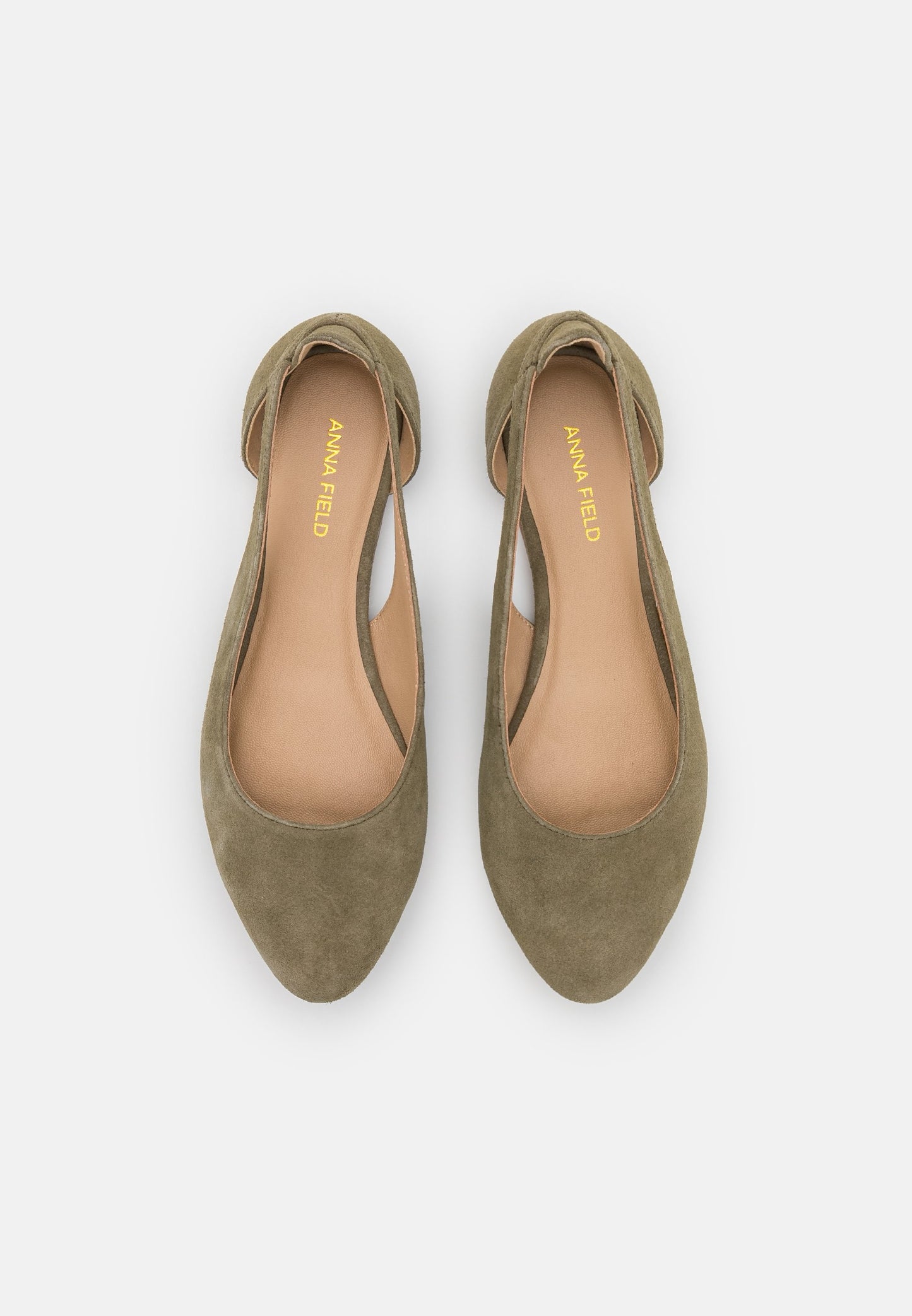  Leather- Ballet Pumps - Olive