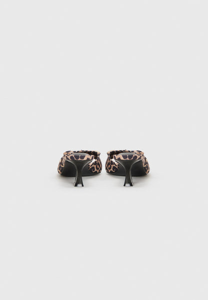 Anna Field Heeled Mules - Brown