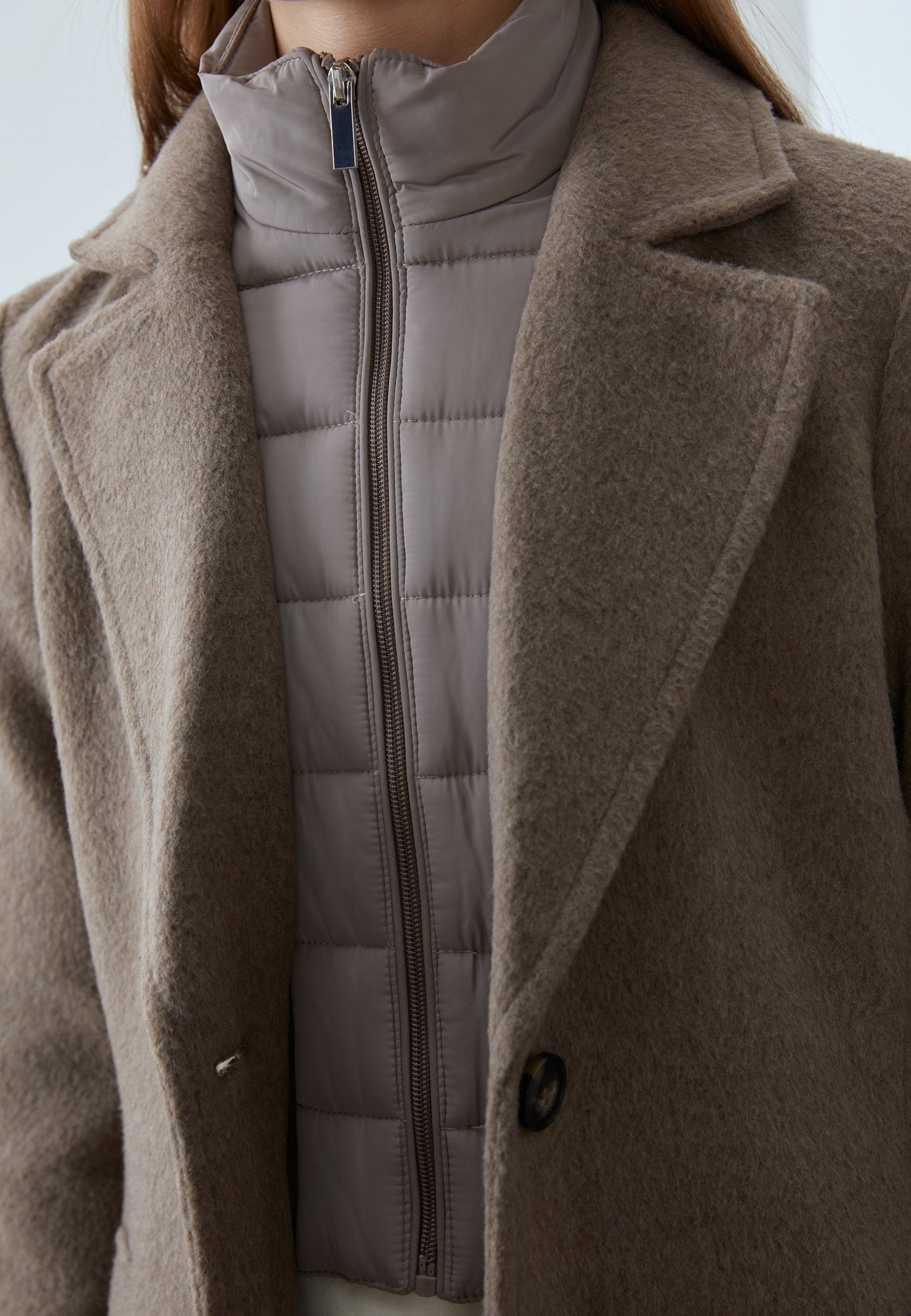 Anna Field Classic Coat - Mottled Beige