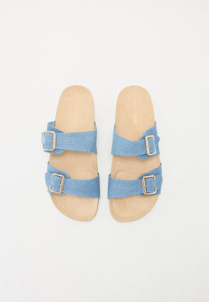 Anna Field GILO - Mules - Blue Denim