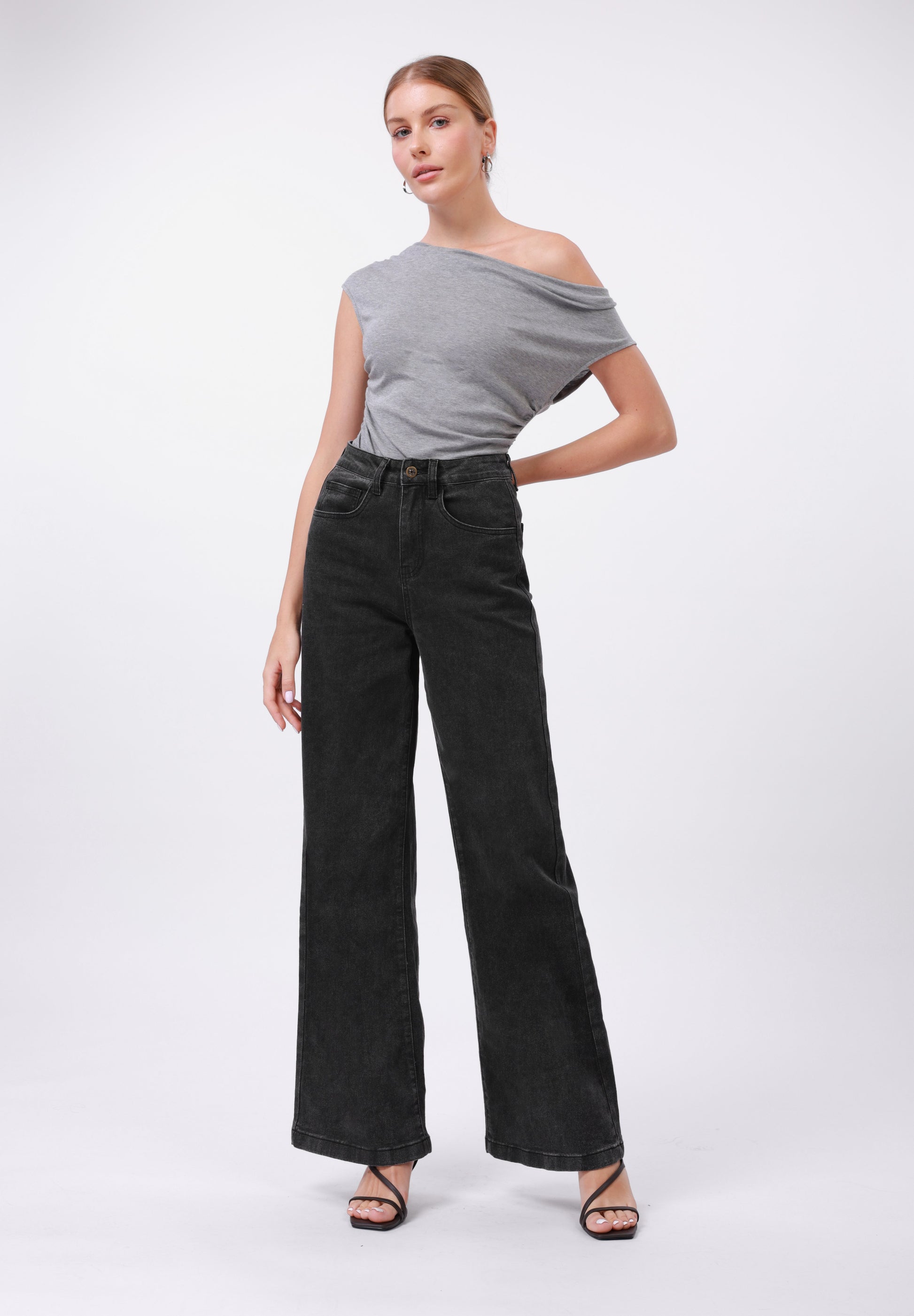 Flared Jeans - Washed Black