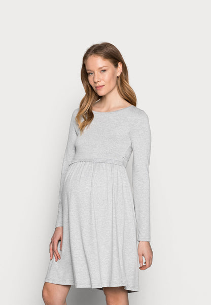  Nursing - Jersey Dress - Jersey Dress - Grey