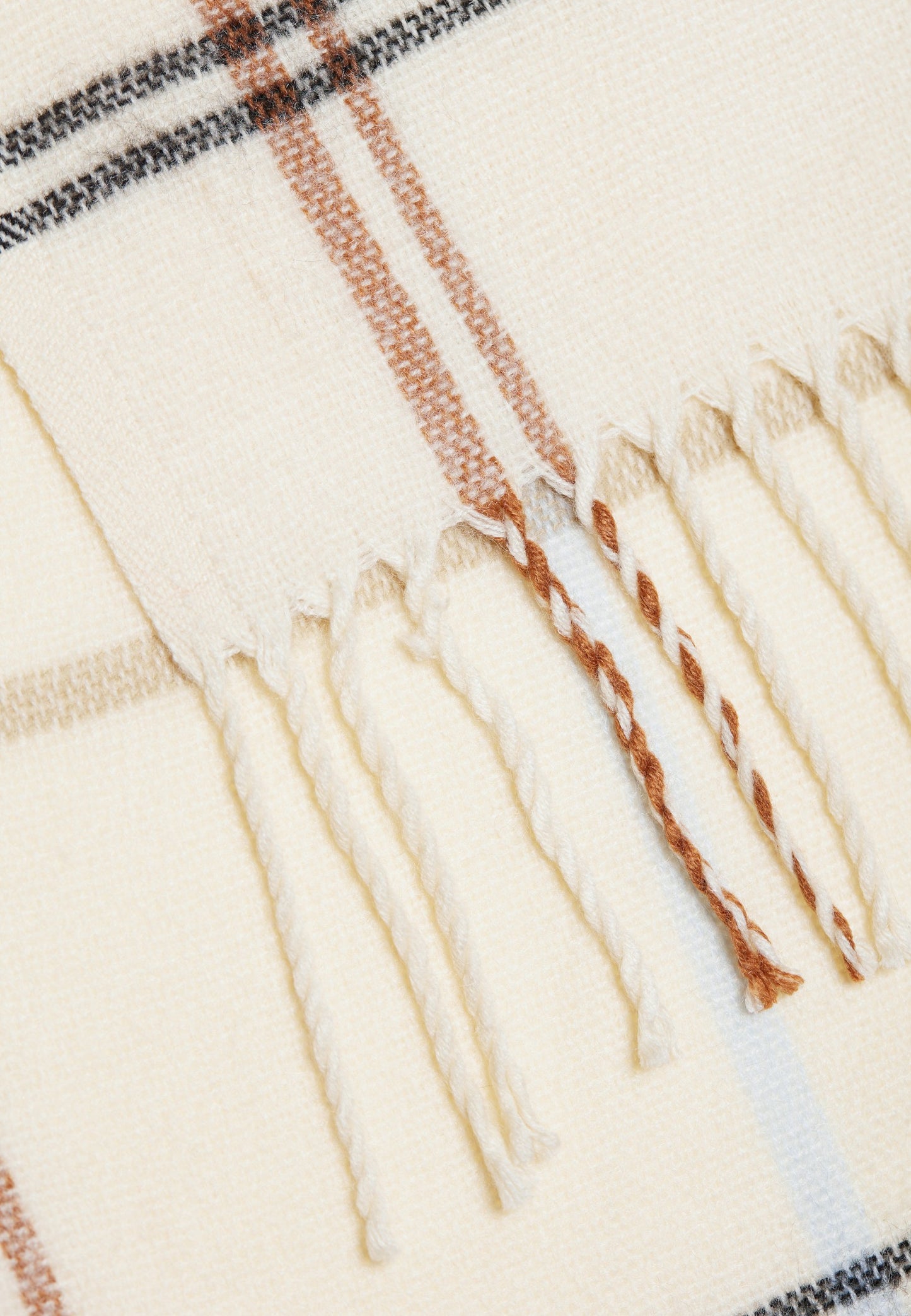 Anna Field Scarf - Off-white,brown,blue