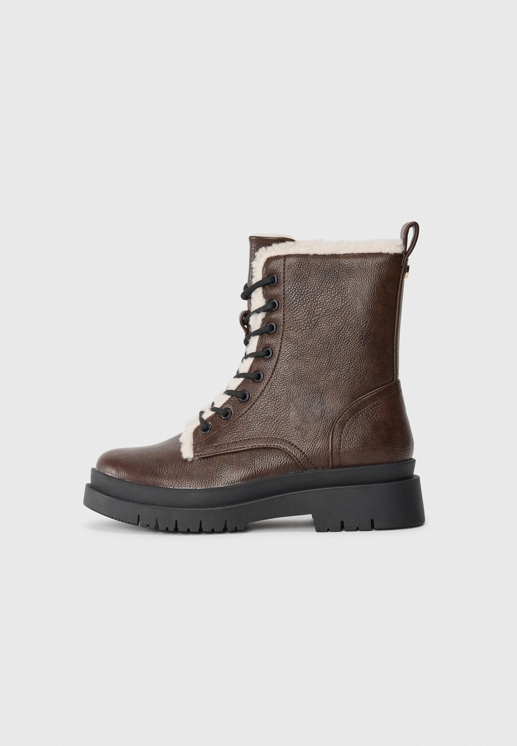  Lace-up Ankle Boots - Dark Brown