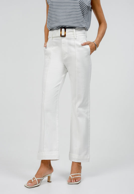  Straight Leg Jeans - Off White Wash