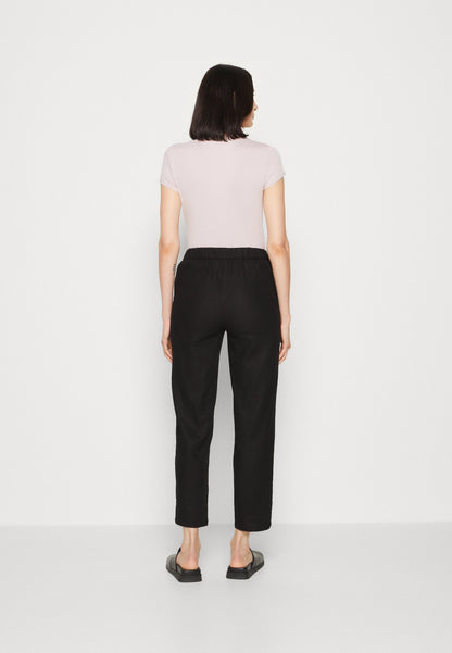 Anna Field Linen Mix - Trousers - Black
