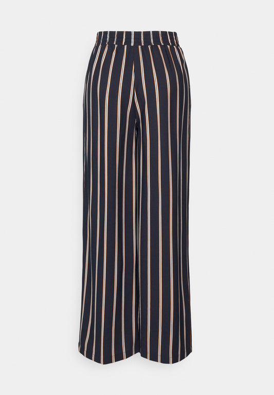 Anna Field Trousers - Dark Blue/Brown/White
