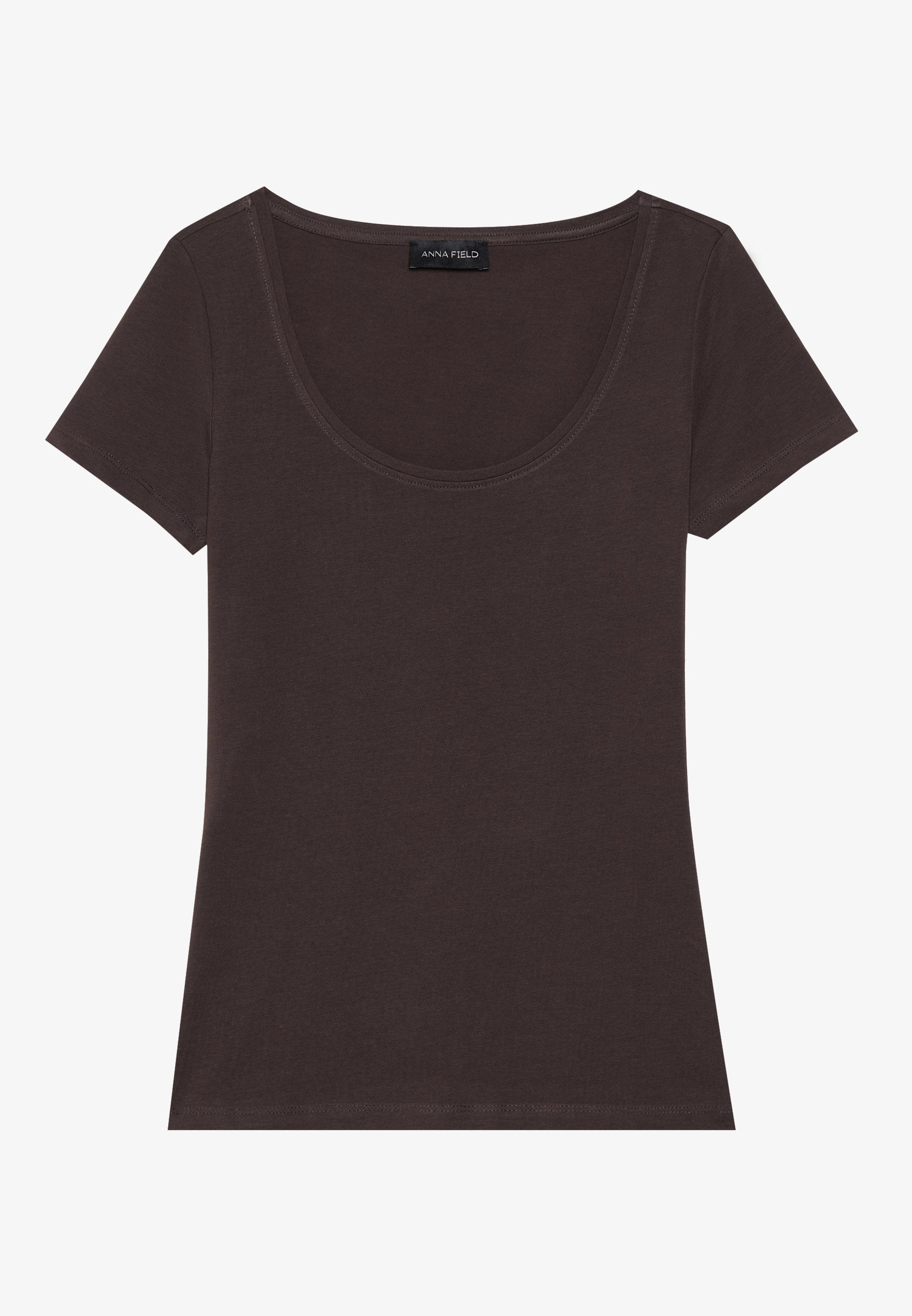 Anna Field 5 PACK - Basic T-shirt - Chocolate Torte/cub/warm Taupe/light Beige/egret