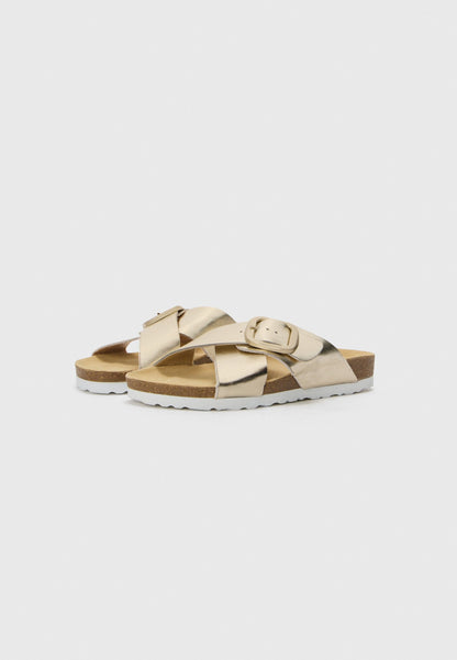  LEATHER - Mules - Gold-coloured