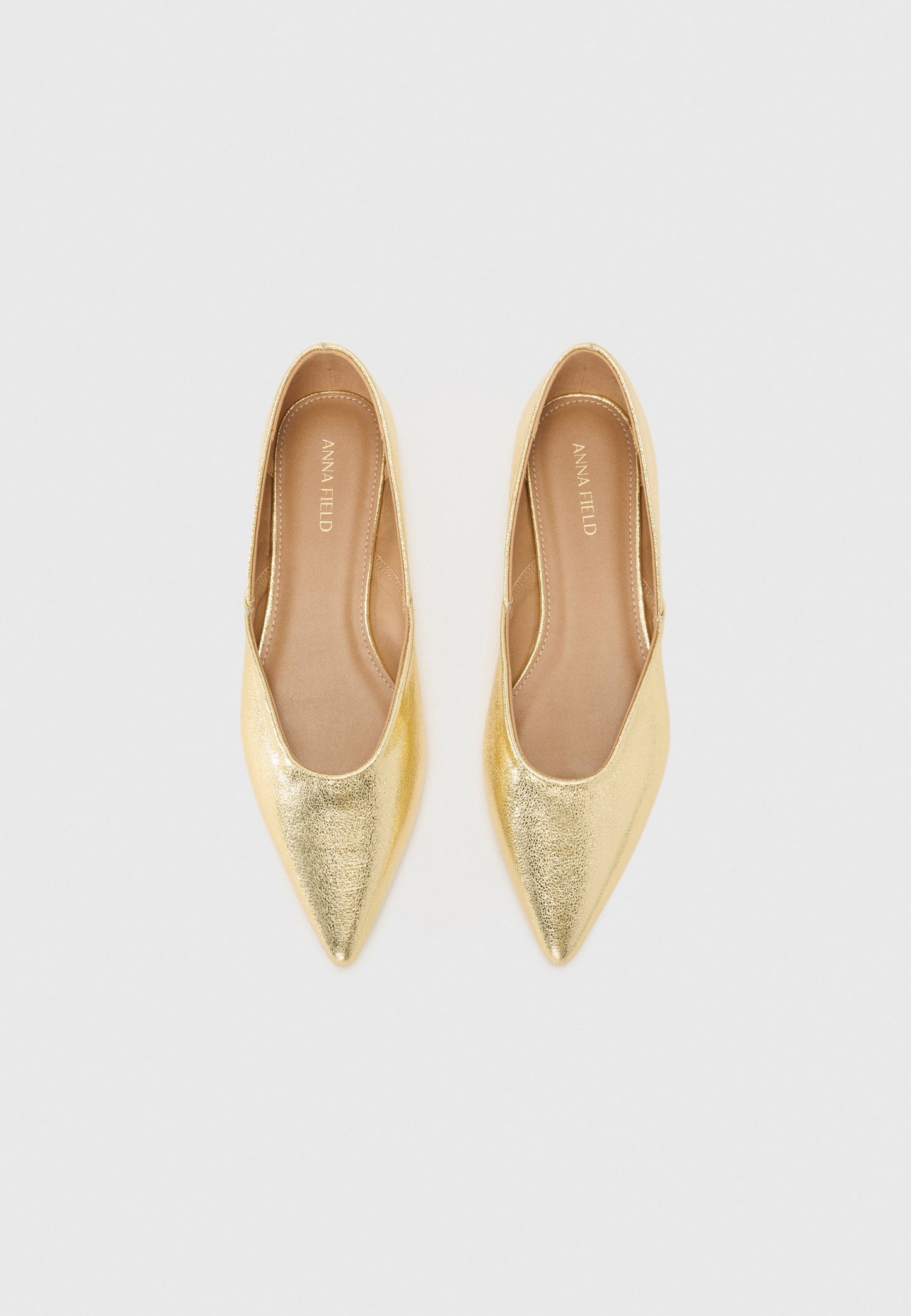 Anna Field Ballet Pumps - Gold-coloured
