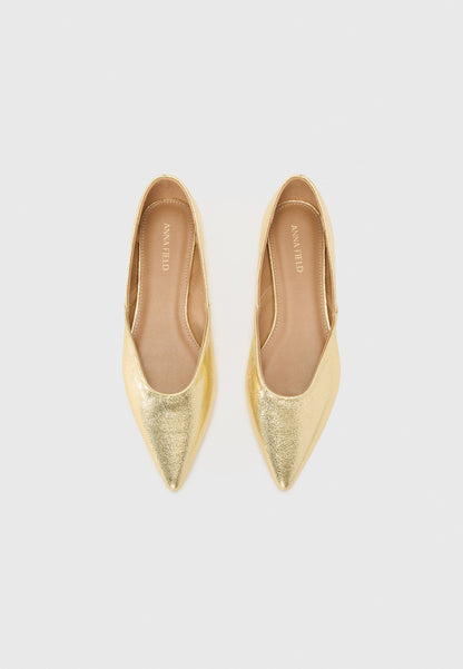 Anna Field Ballet Pumps - Gold-coloured