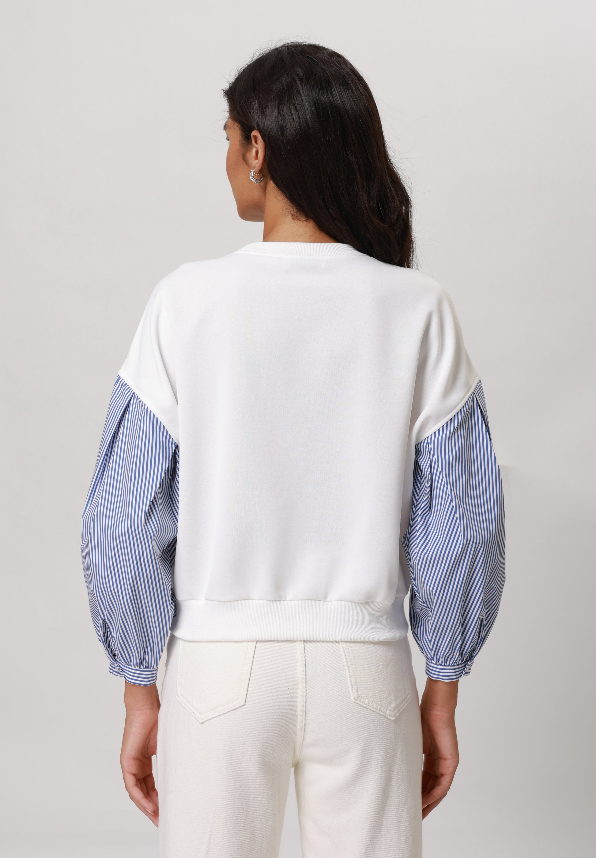 Anna Field Sweatshirt - White/blue