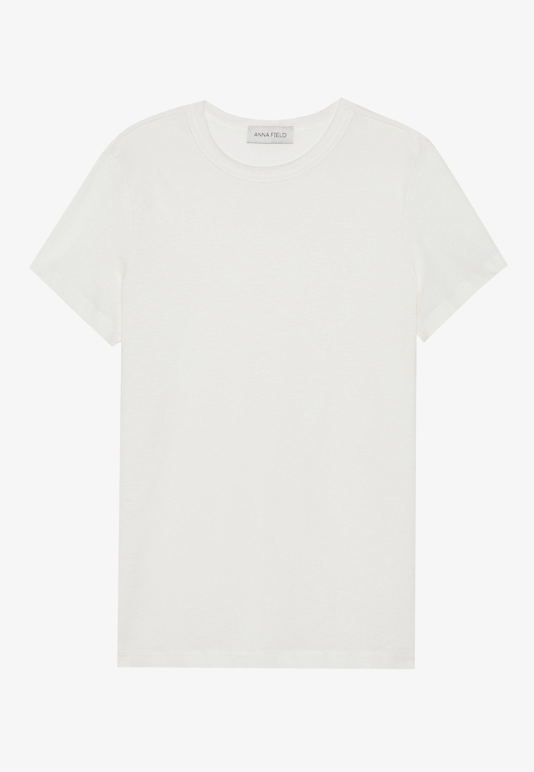 Anna Field 5 PACK - Print T-shirt - Egret/light Grey/evening Blue/black/evening Blue/egret