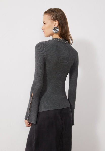 Anna Field Jumper - Mottled Grey