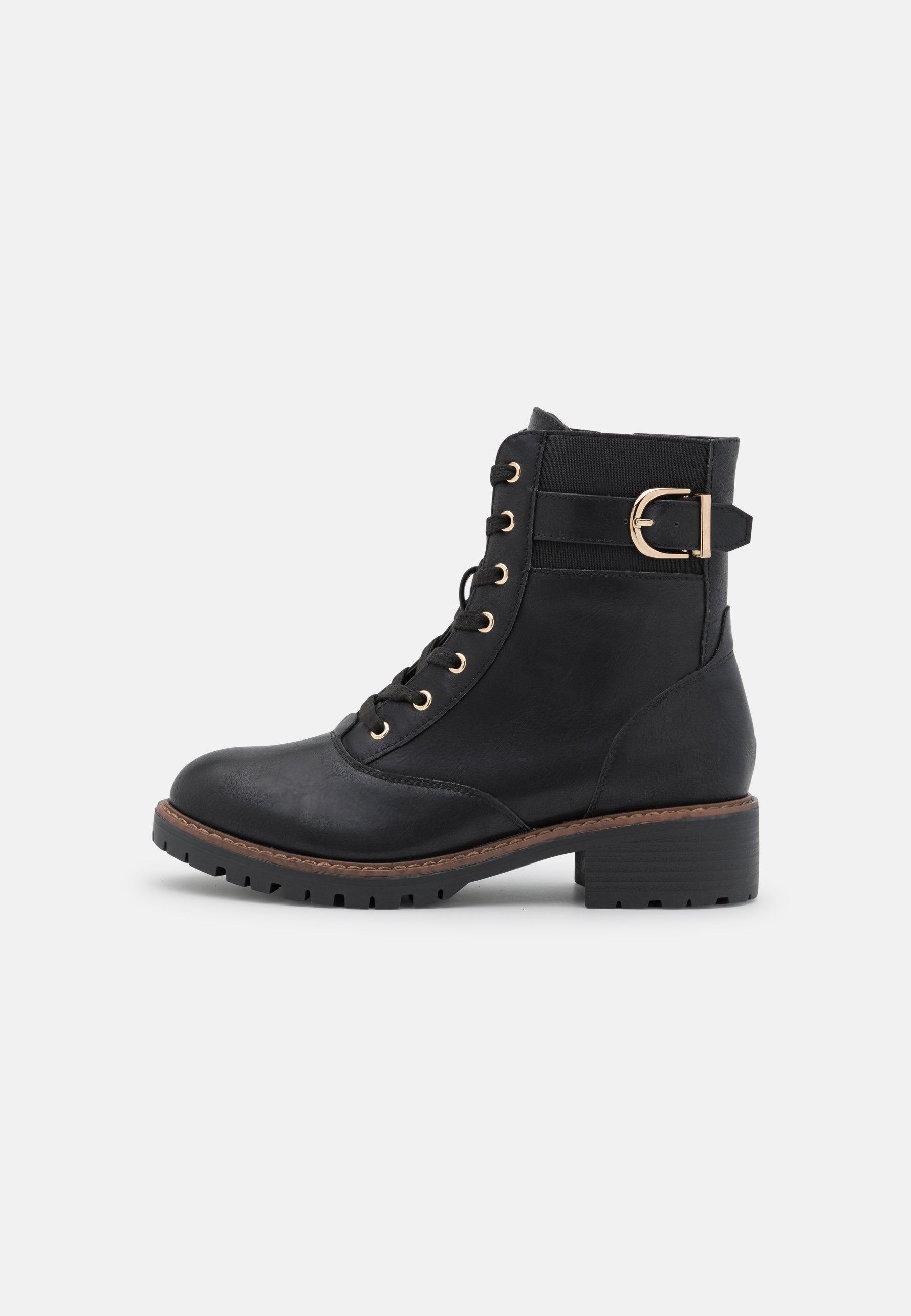  Lace-Up Ankle Boots - Black