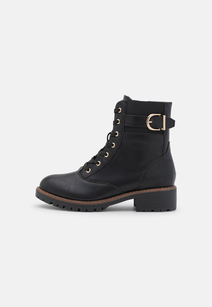  Lace-Up Ankle Boots - Black
