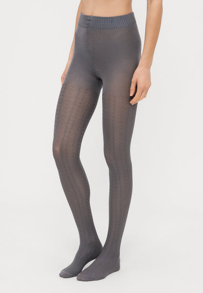 Anna Field SOFT MODAL BLEND CABLE KNIT TIGHTS 2 PACK - Tights - Black/dark Grey