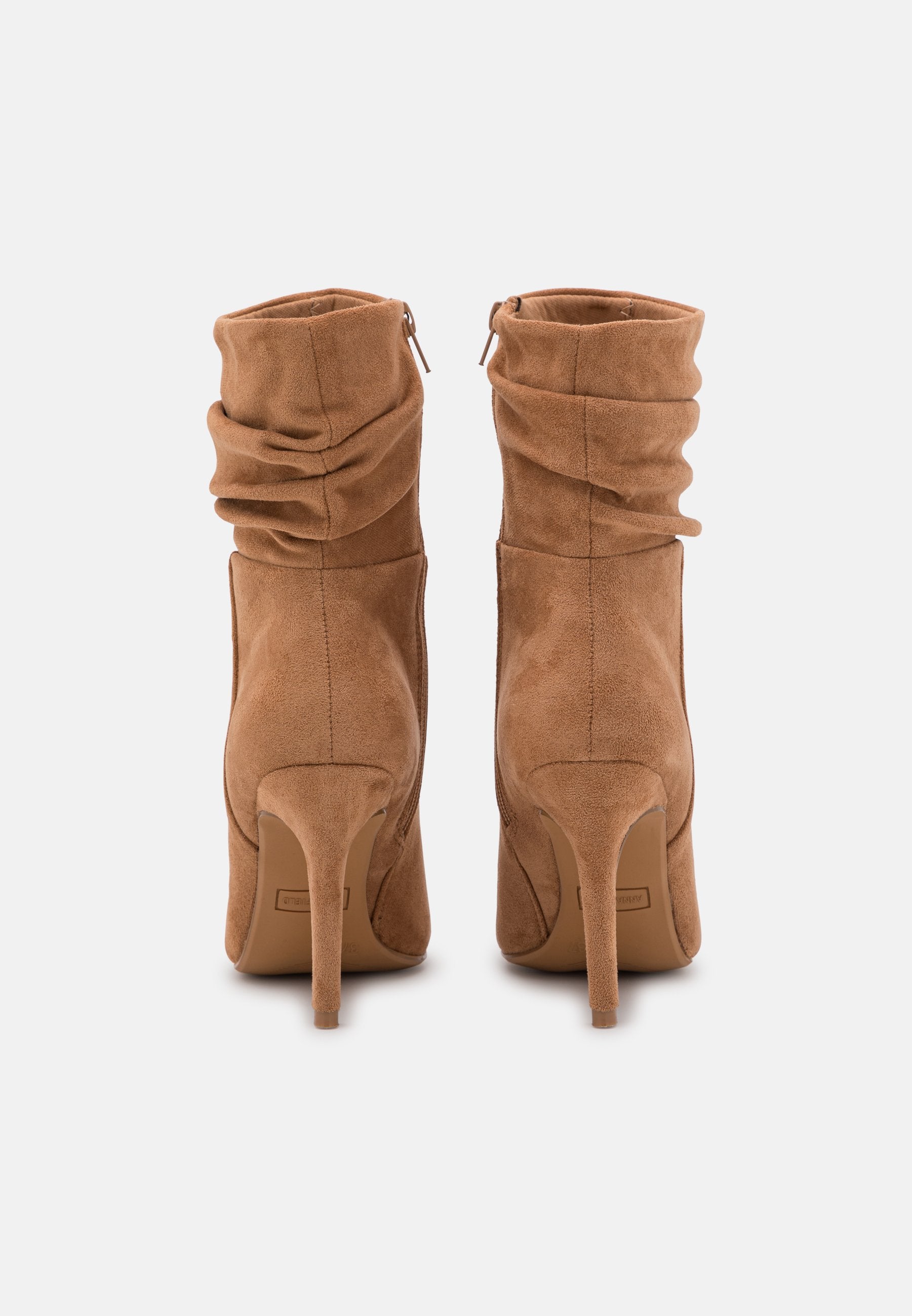 Anna Field High Heeled Ankle Boots - Cognac