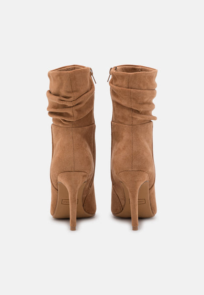 Anna Field High Heeled Ankle Boots - Cognac