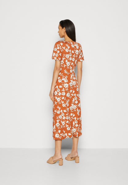 Anna Field Jersey Dress - Brown/White