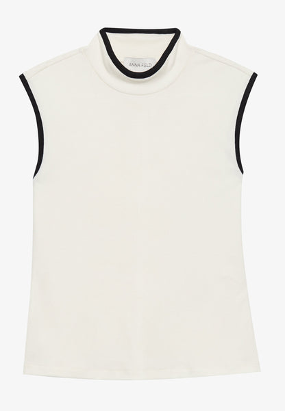 Anna Field Top - Off-white /black