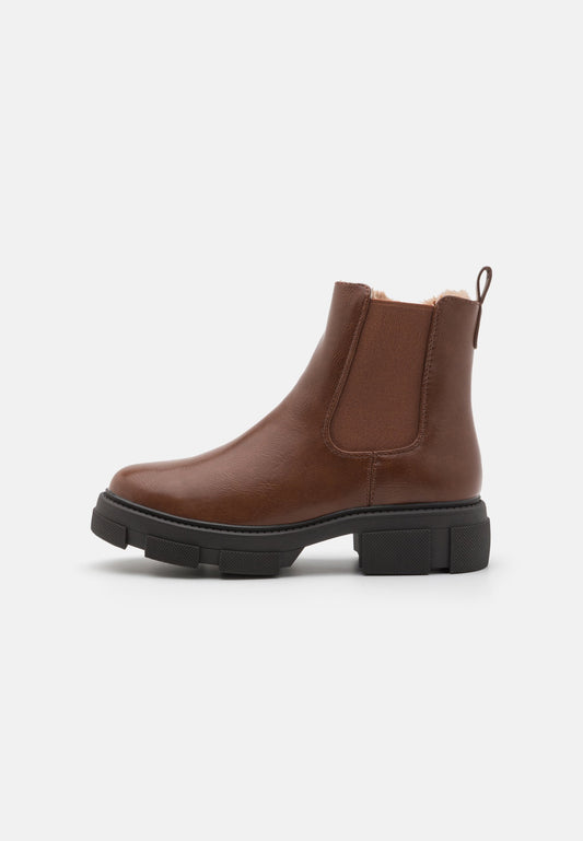 Anna Field Platform Ankle Boots - Cognac