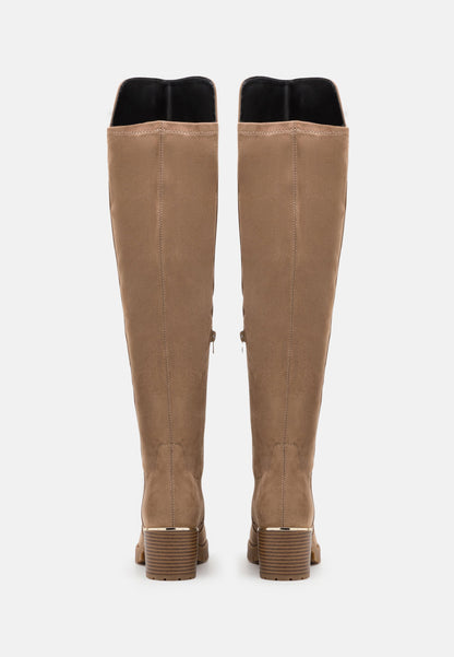  Over-the-knee Boots - Beige