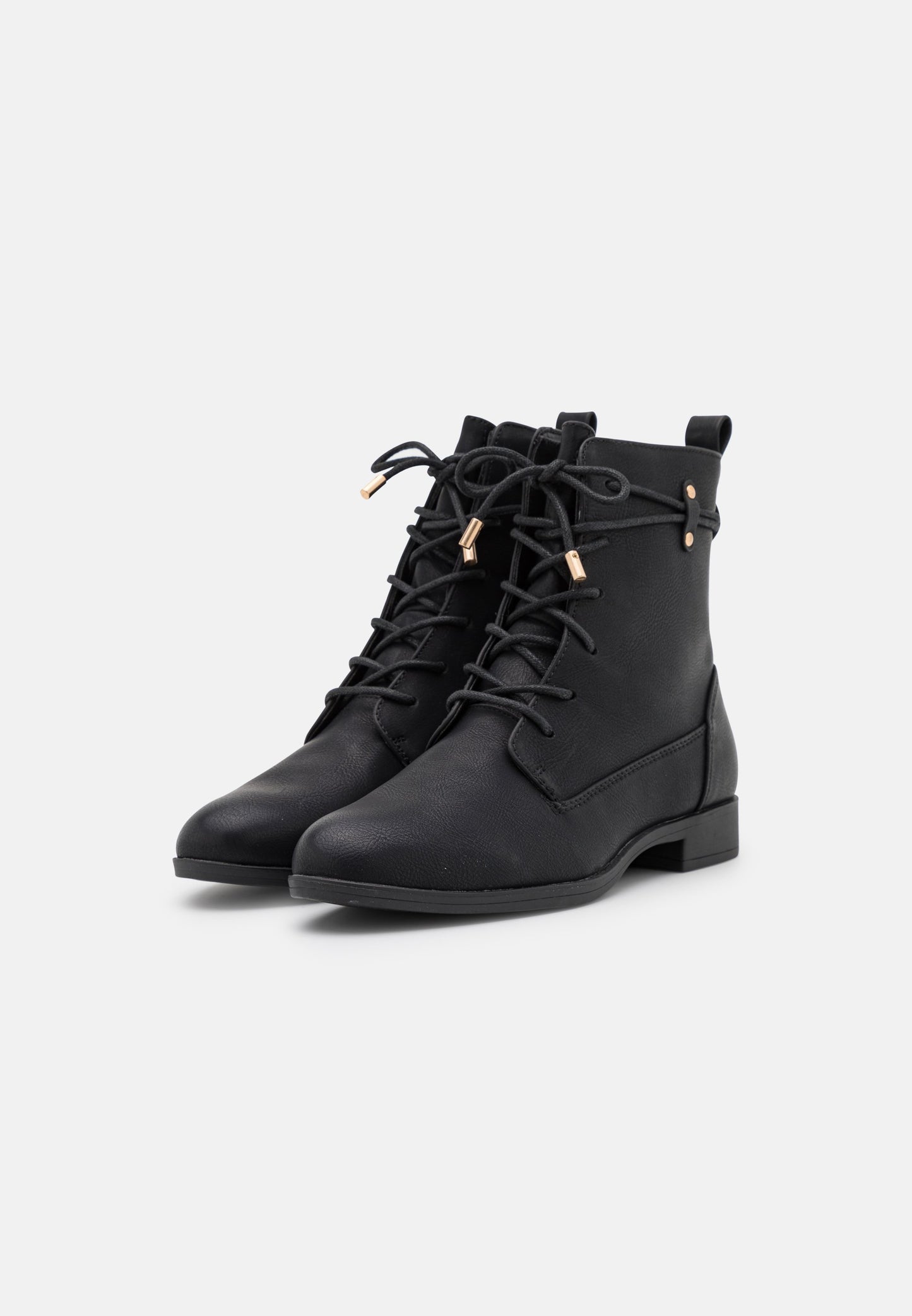 Anna Field Lace-Up Ankle Boots - Black