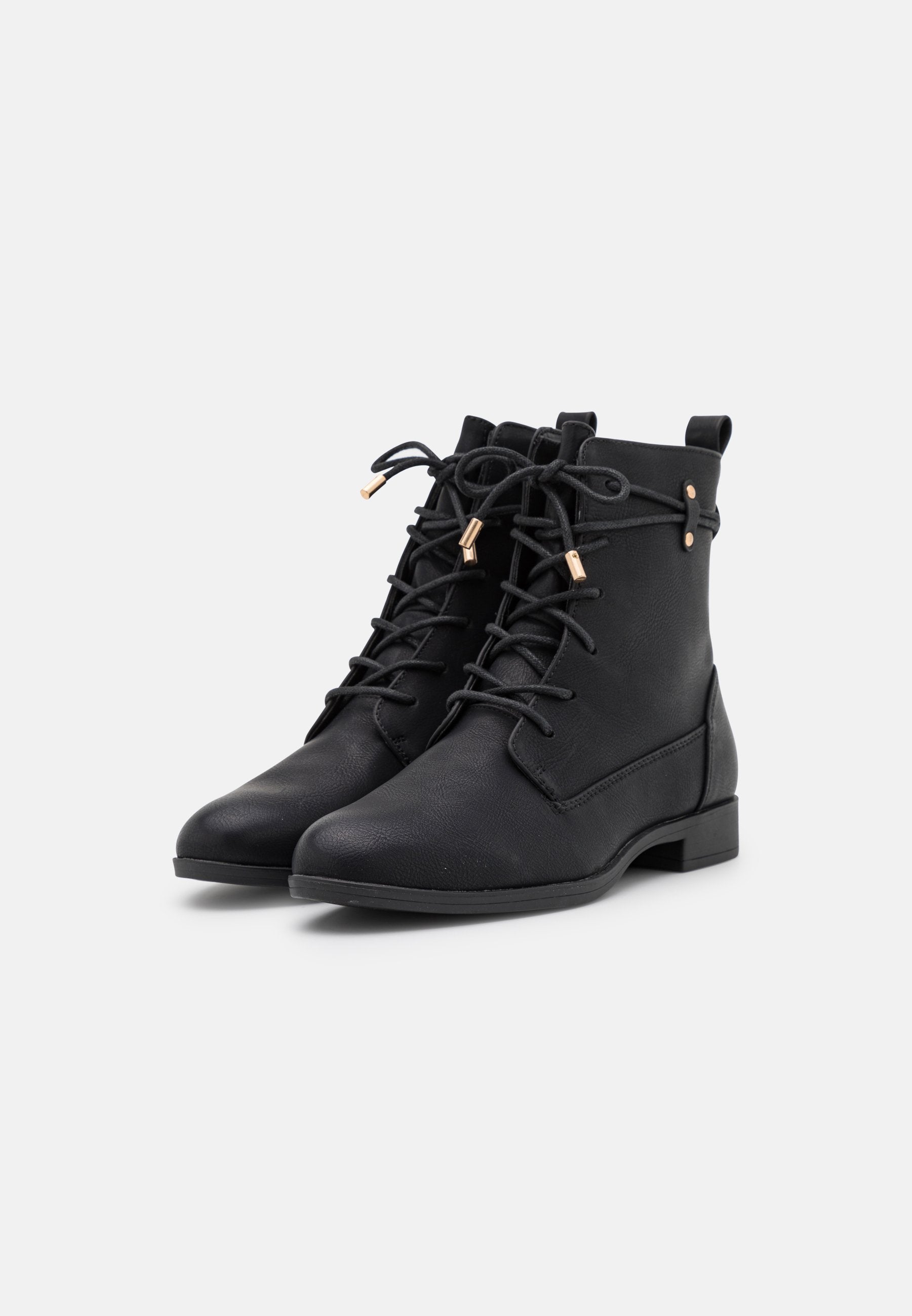 Anna Field Lace-Up Ankle Boots - Black