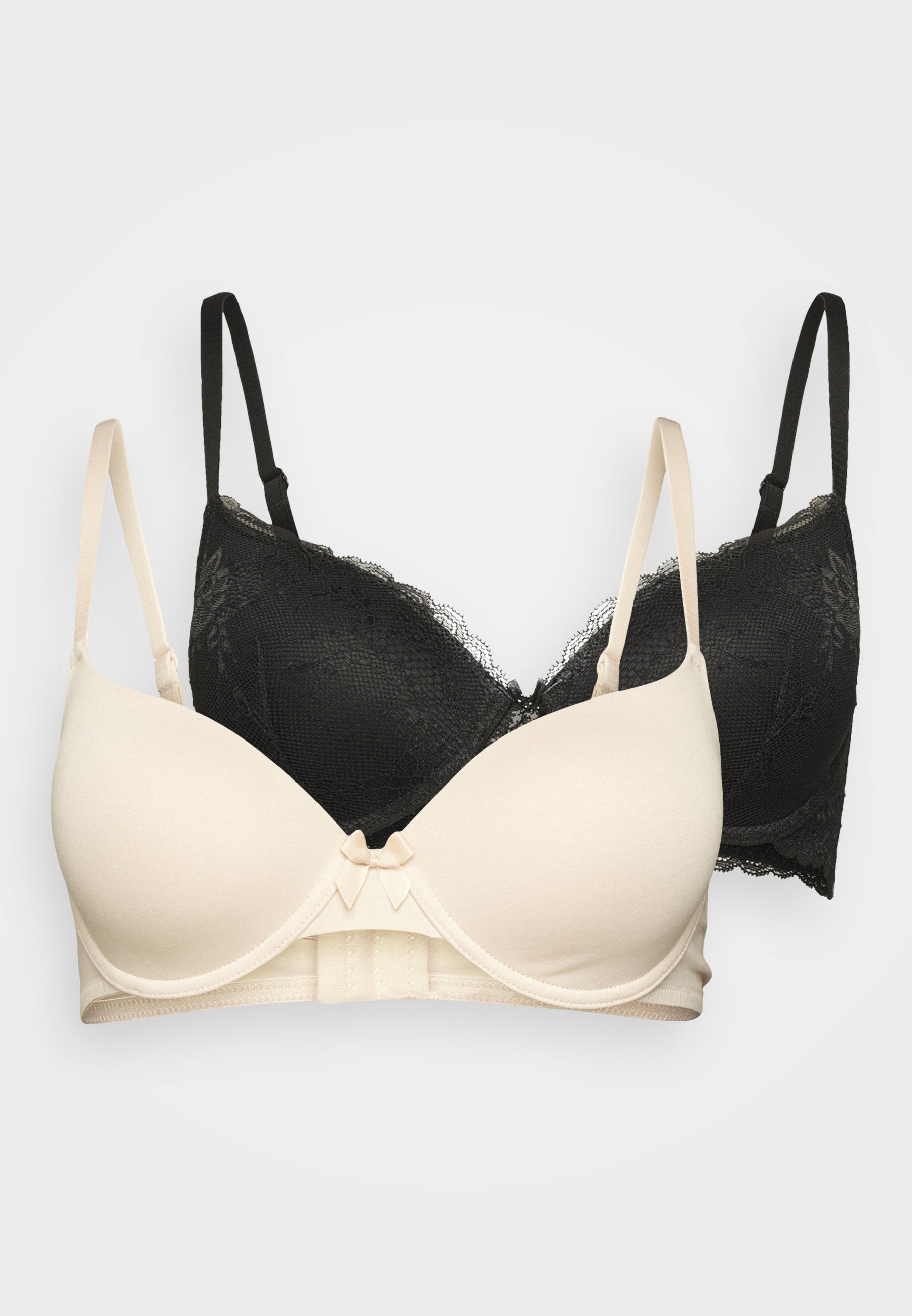 Anna Field 2 Pack - Underwired Bra - Black/Nude