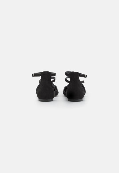 Anna Field Ankle Strap Ballet Pumps - Black