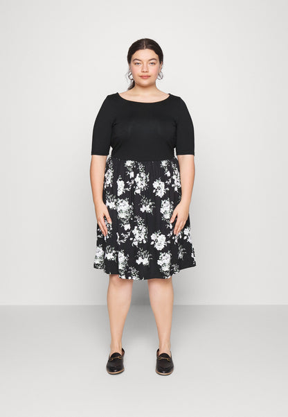  Day Dress - Black/Multi Coloured