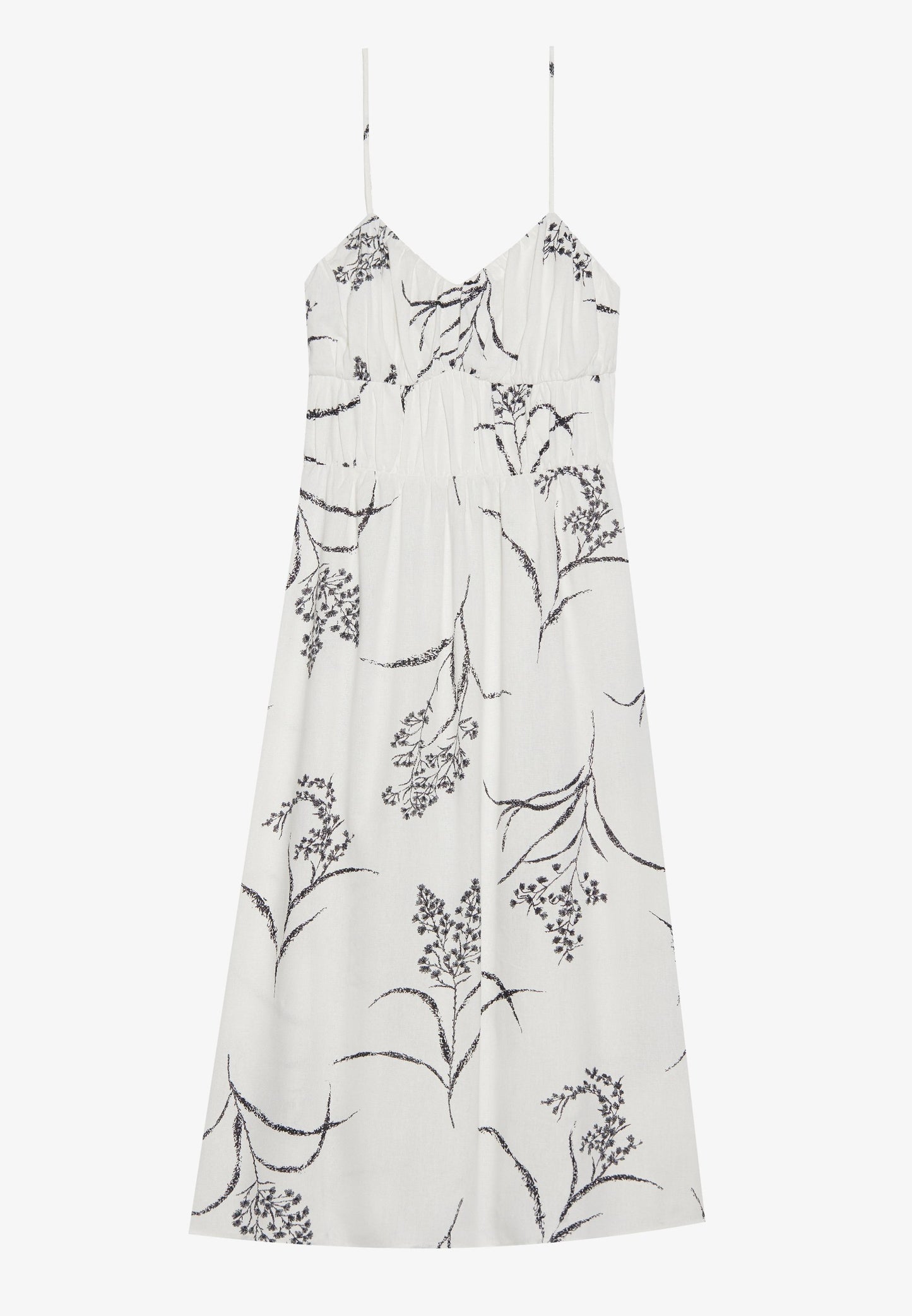 Anna Field LINEN MIX DRESS - Day Dress - Off-white/black