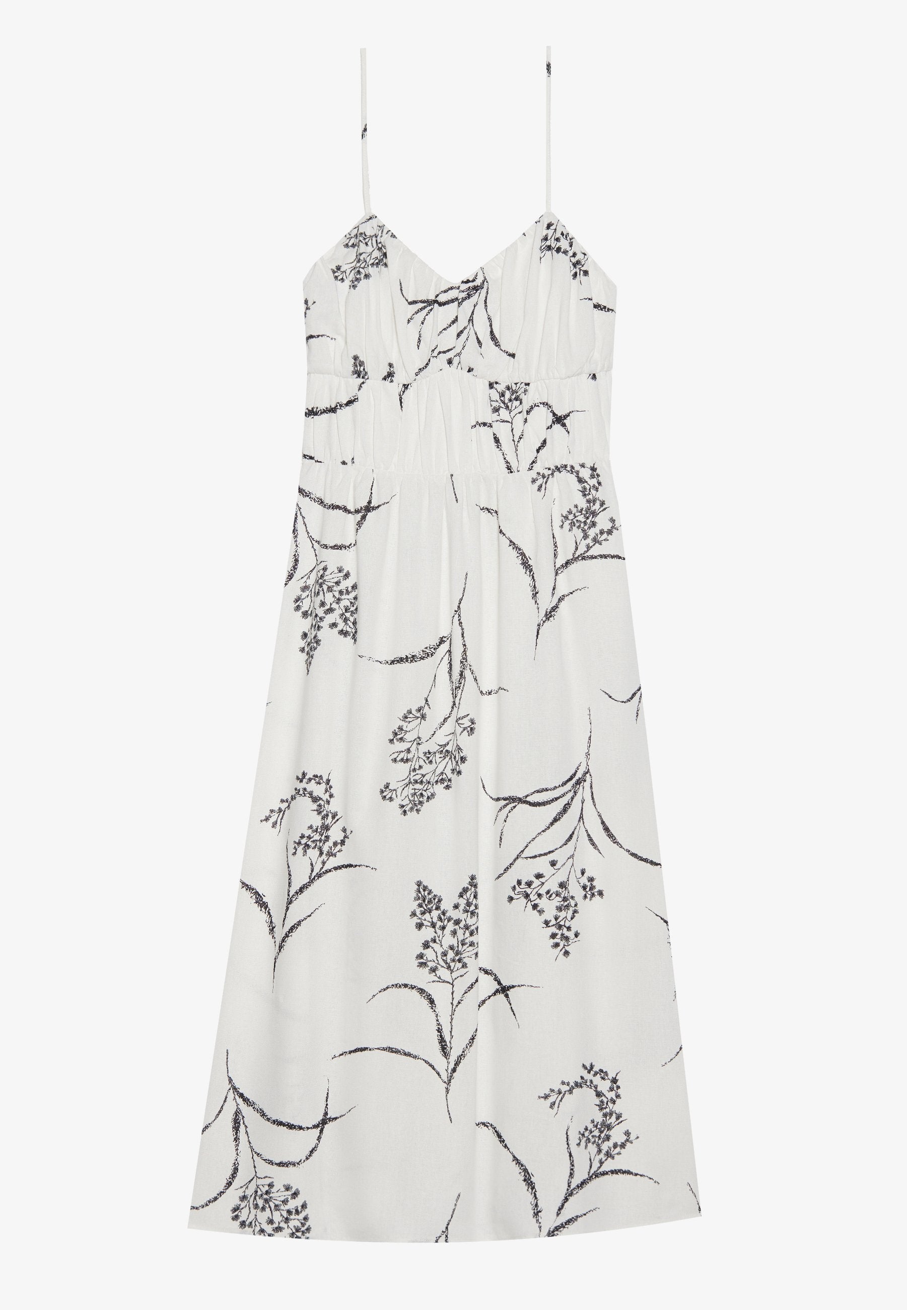 Anna Field LINEN MIX DRESS - Day Dress - Off-white/black