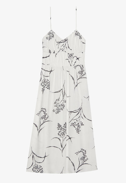 Anna Field LINEN MIX DRESS - Day Dress - Off-white/black