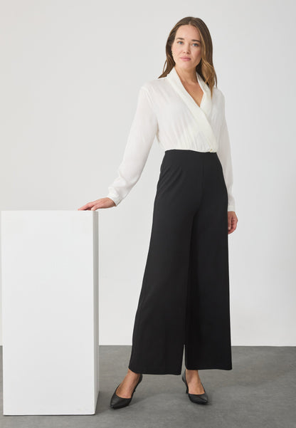 Anna Field Jumpsuit - Offwhite/black