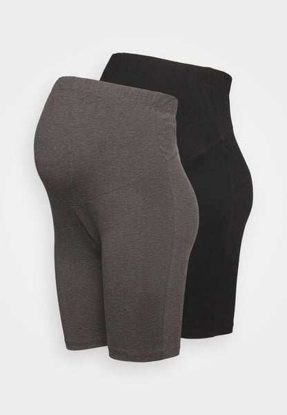 2 PACK - Leggings - Trousers - Black/beige