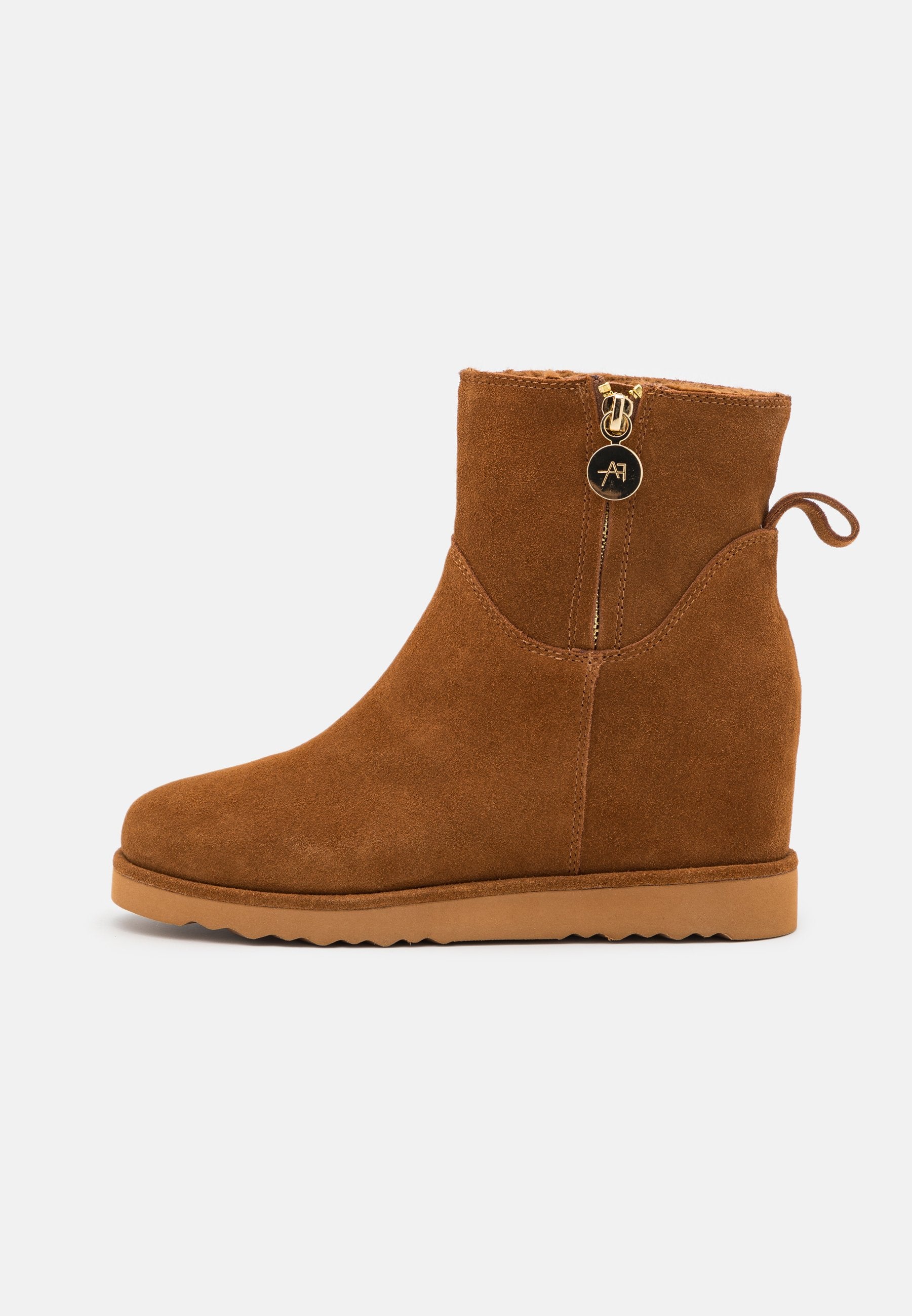 Anna Field Leather Winter Boot - Ankle Boots - Cognac
