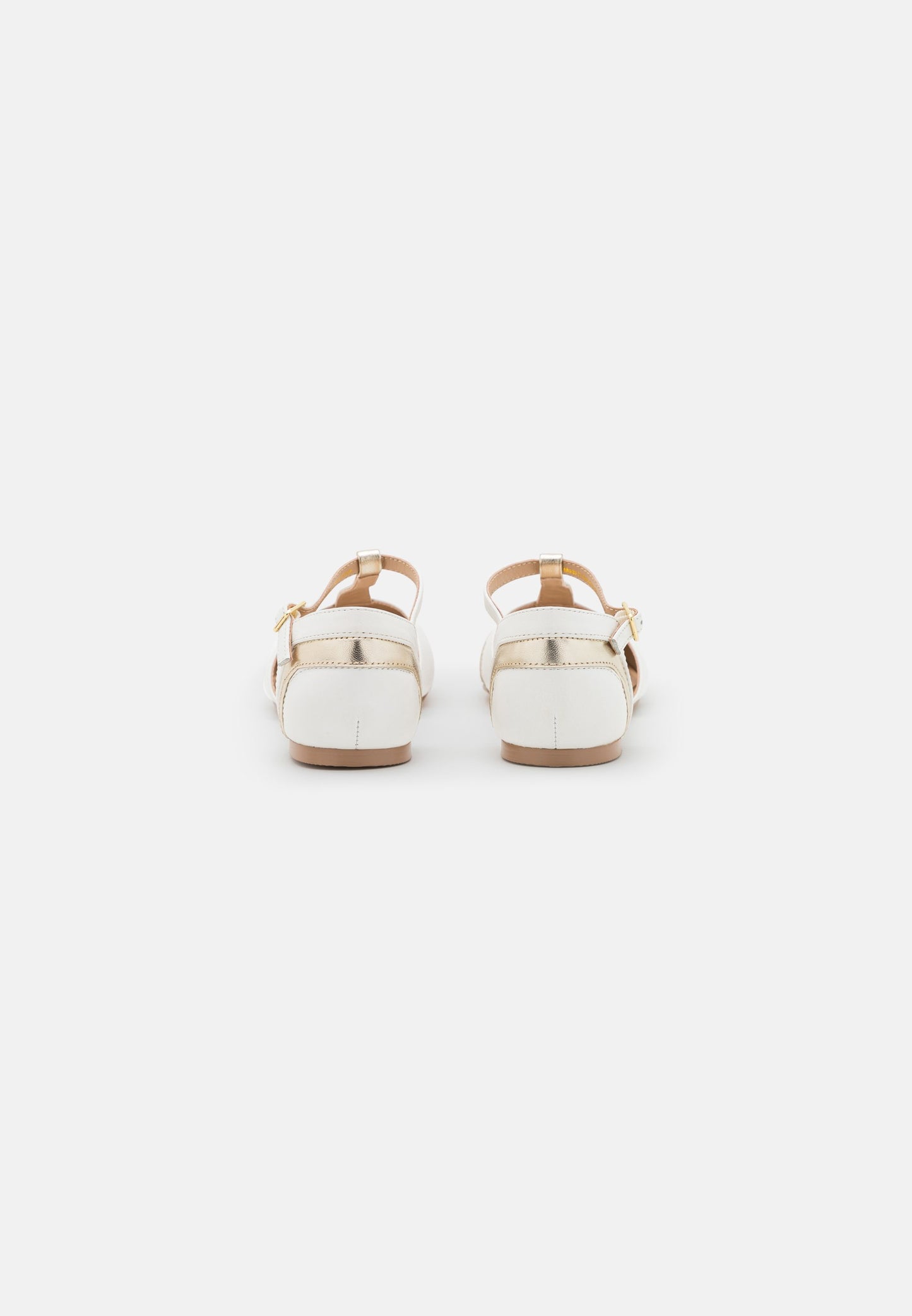 Anna Field Leather- Ankle Strap Ballet Pumps - White