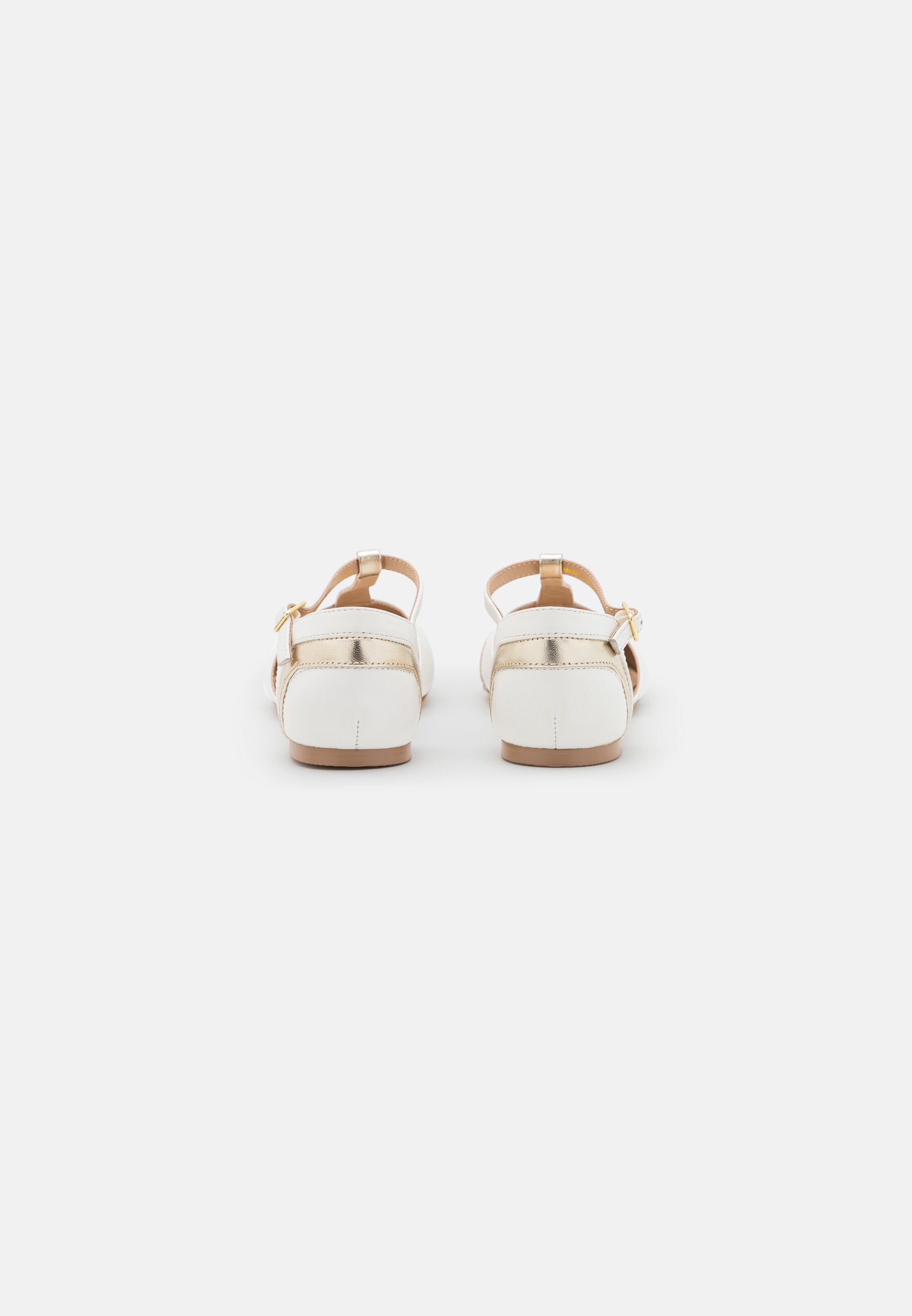 Anna Field Leather- Ankle Strap Ballet Pumps - White