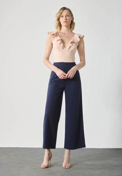 Anna Field Jumpsuit - Cameo Rose/navy
