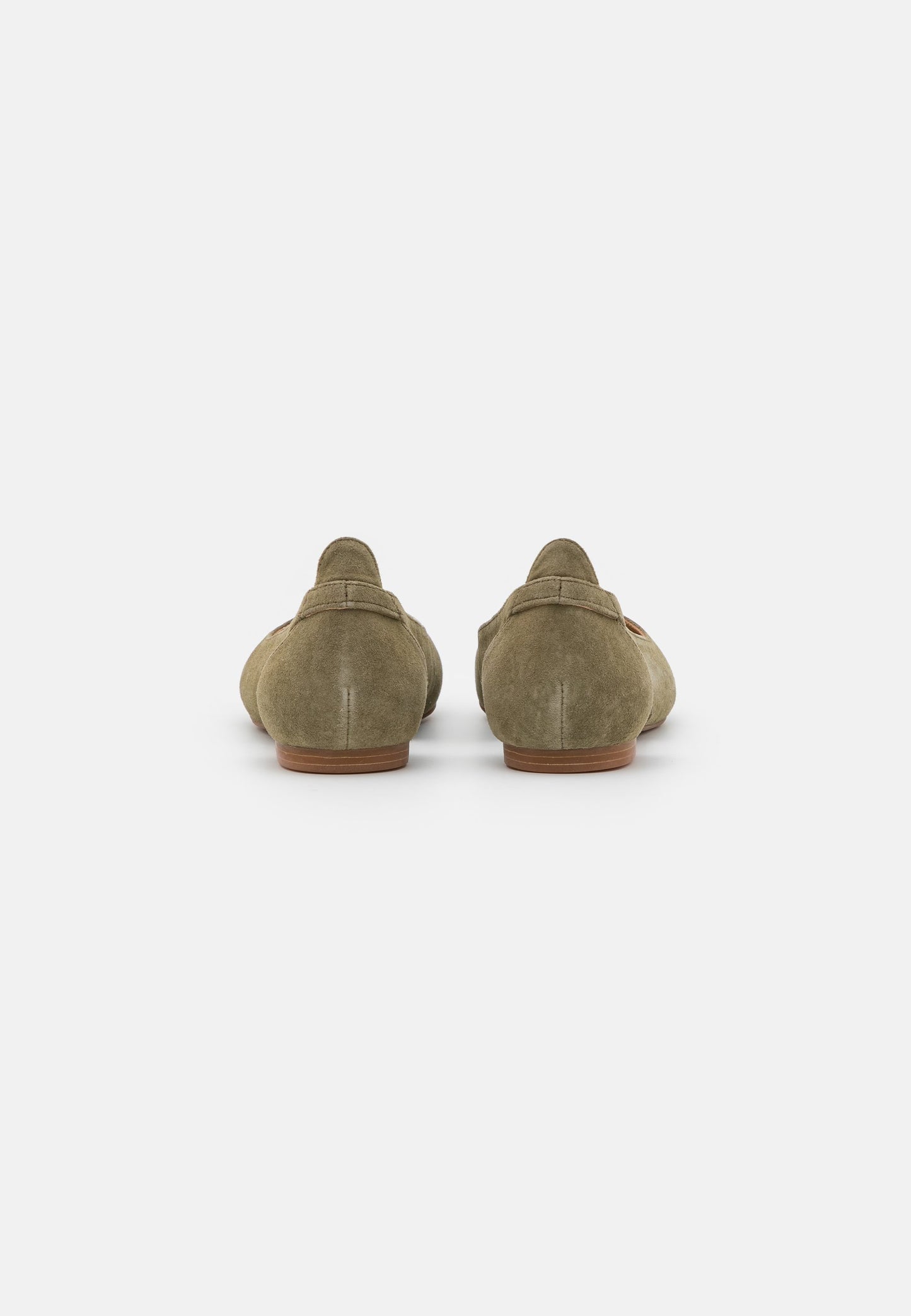  Leather- Ballet Pumps - Olive