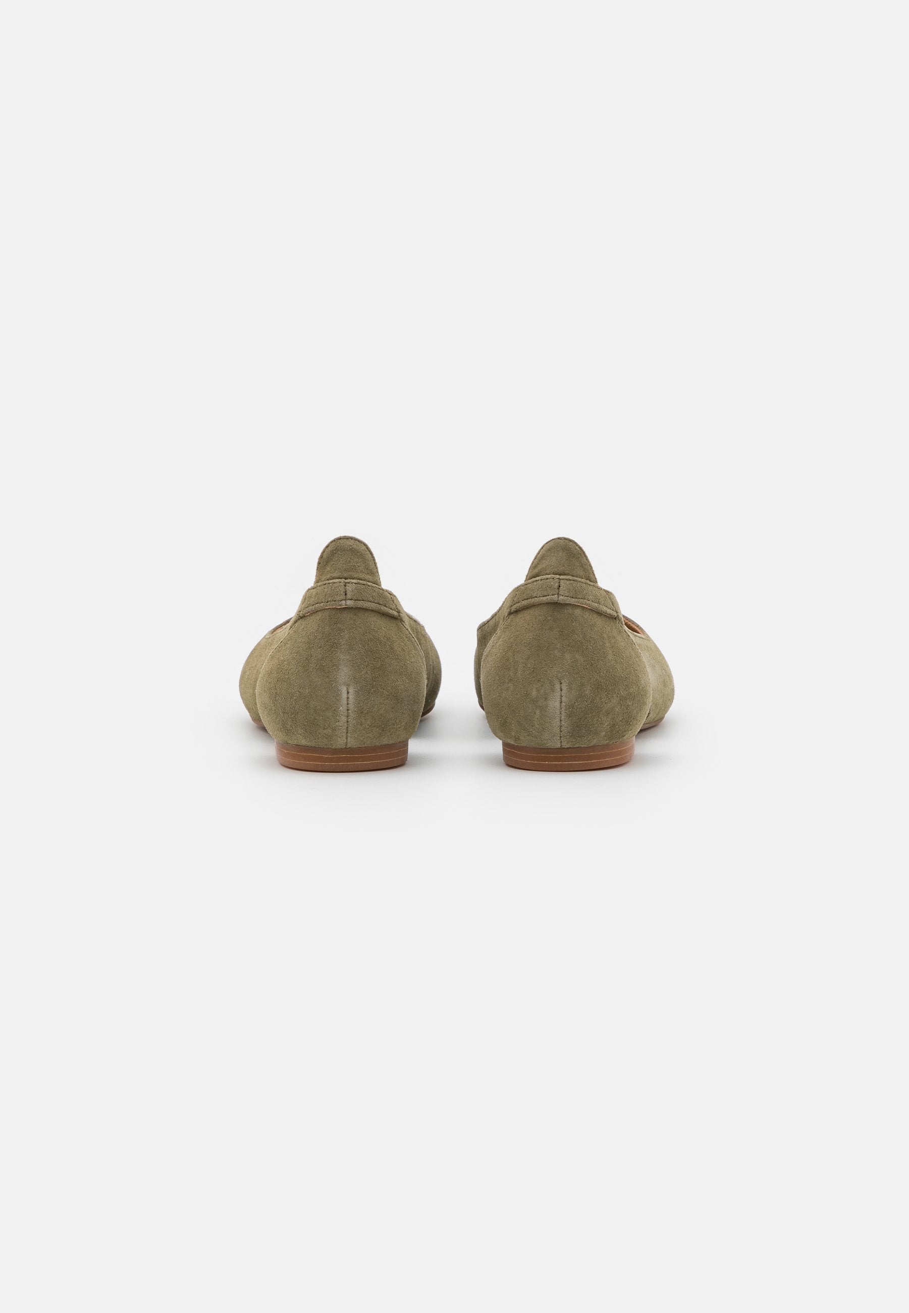  Leather- Ballet Pumps - Olive