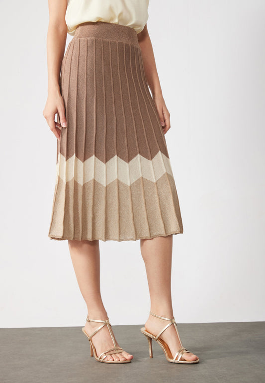 Anna Field KNITTED SKIRT - A-line Skirt - Beige
