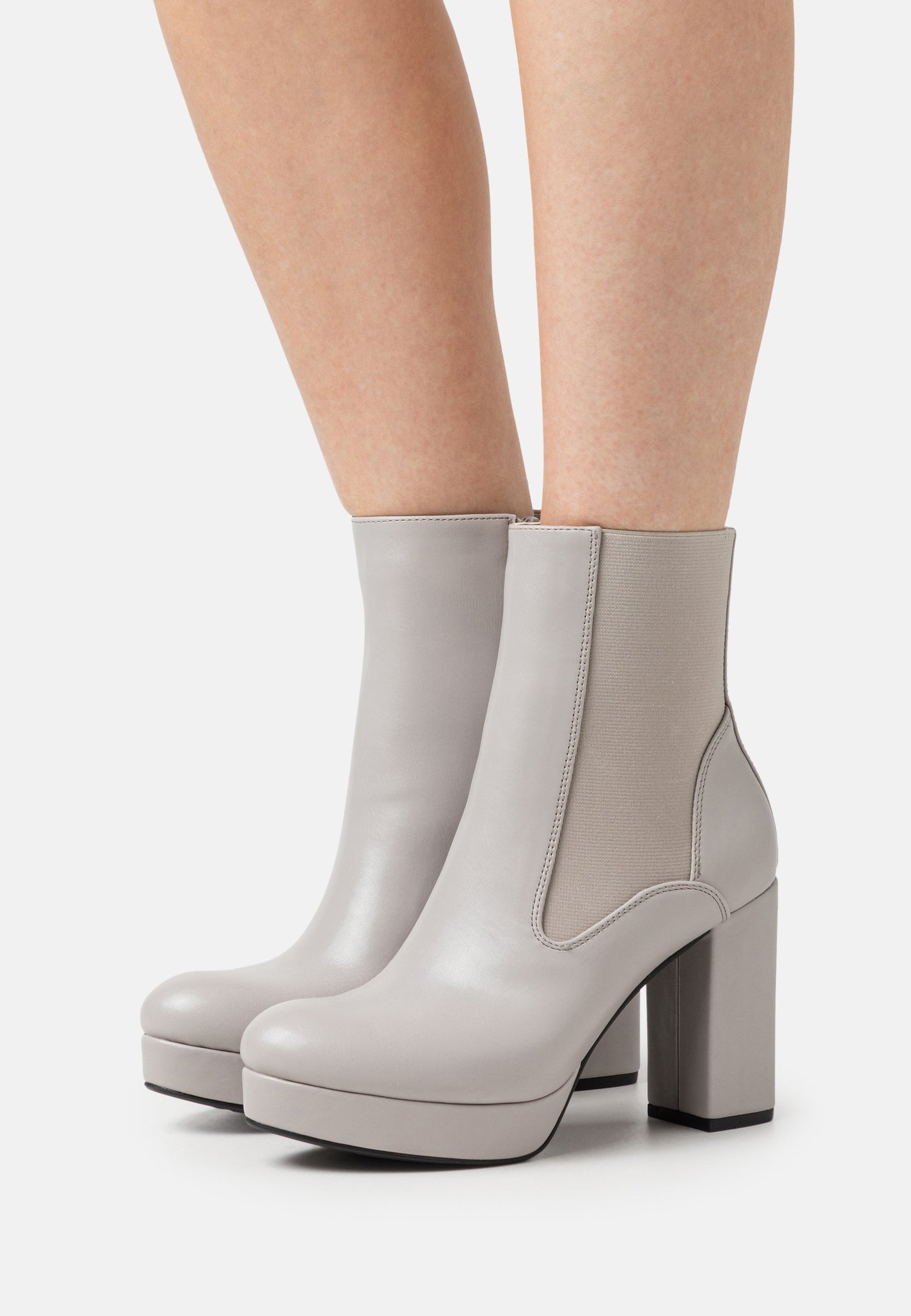  Platform Ankle Boots - Grey